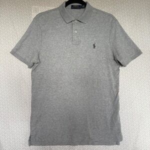 Polo Ralph Lauren Mens Gray‎ Short Sleeve Polo Shirt Classic Fit Size S